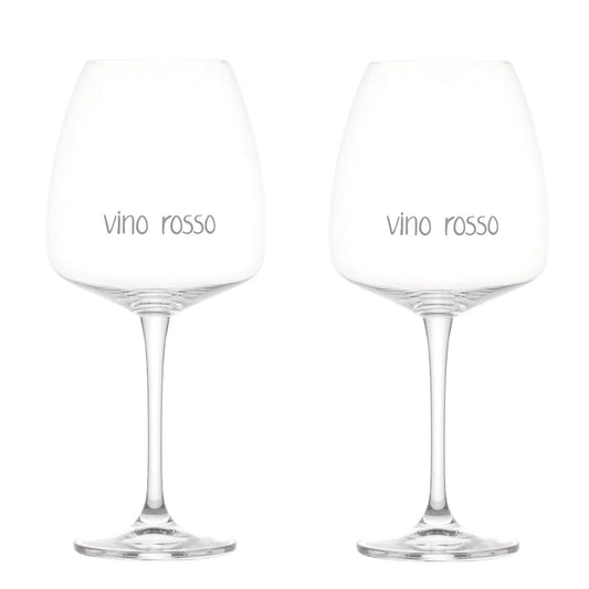 Set 2 calici Vino Rosso