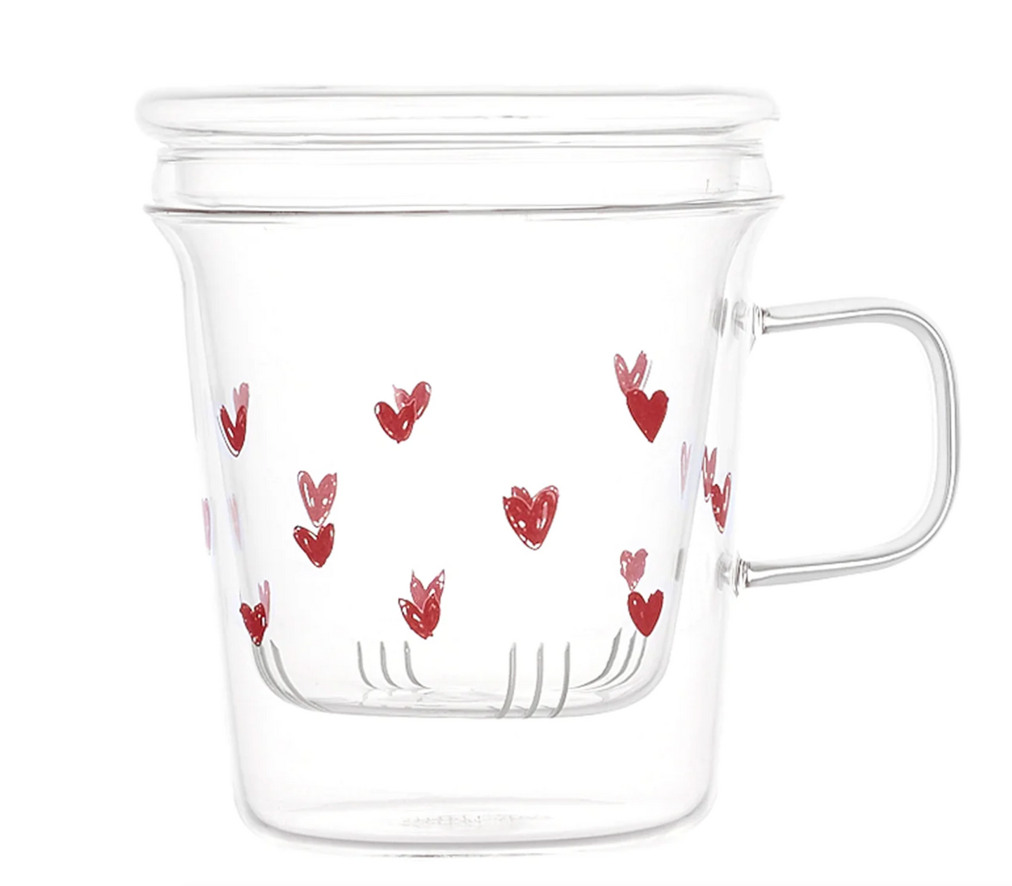 Mug con infusore cuoricini