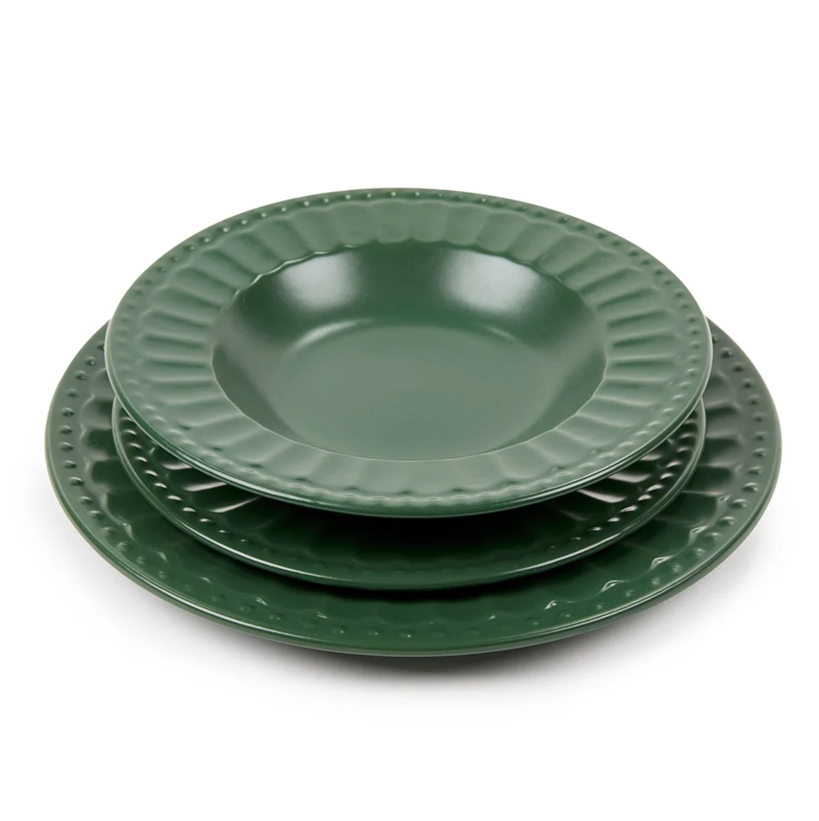 Piatto piccolo a cuore ceramica verde tenue cm 17x15,5 Luxe Lodge