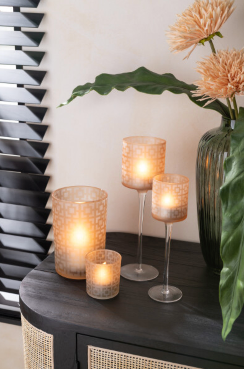 Vasetto porta tealight quadretti