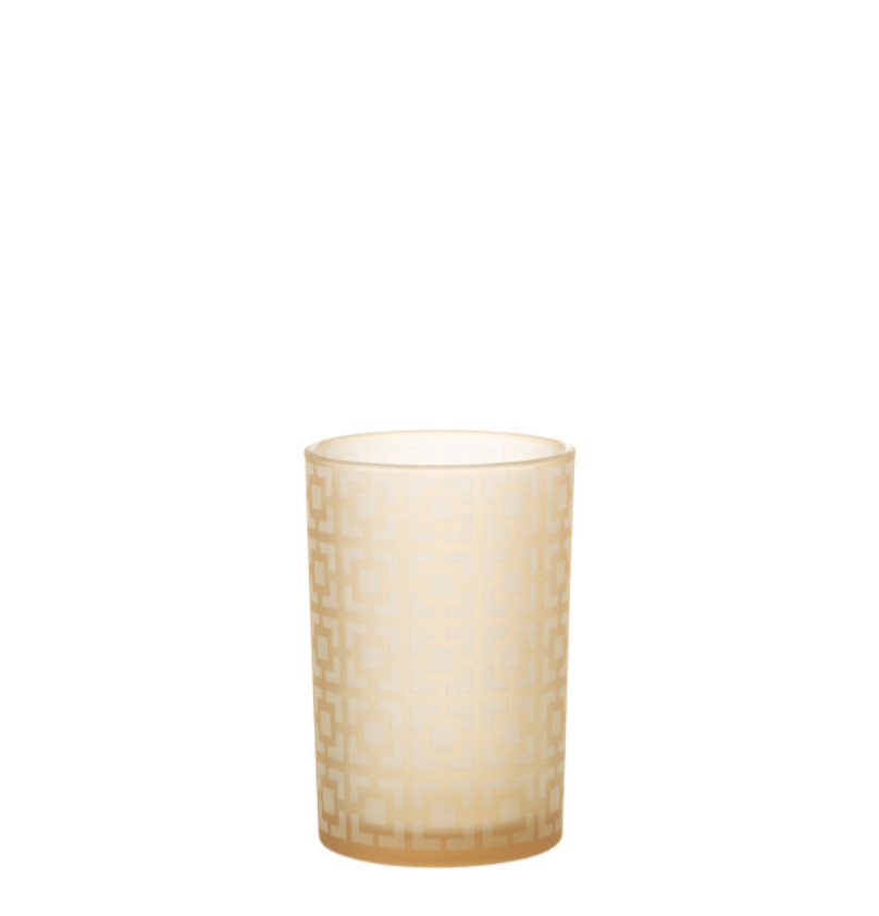 Vaso porta candela quadretti